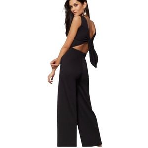 NWT NY&Co Open Back Black Jumpsuit